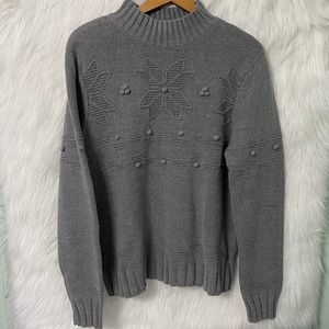 NWT Croft & Barrow Grey Knit Turtleneck Sweater